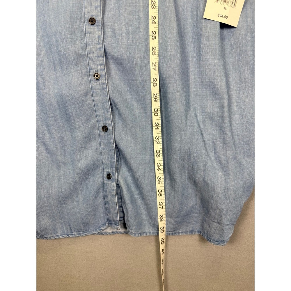 Falls Creek Iightweight Chambray Denim Shirt Dress NWT Coastal Western Normcore - Picture 6 of 10